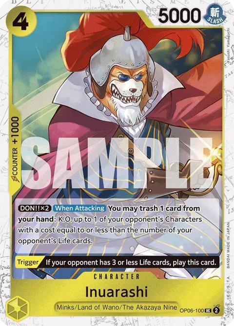 Inuarashi Jolly Roger Foil OP06-100 One Piece card from Premium Booster -The Best-