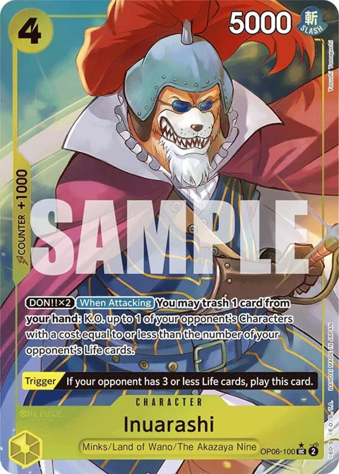 Inuarashi Full Art OP06-100 One Piece card from Premium Booster -The Best-