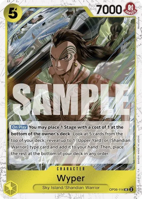 Wyper Jolly Roger Foil OP06-114 One Piece card from Premium Booster -The Best-