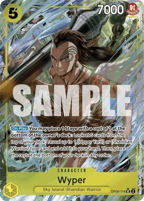 Wyper Full Art OP06-114 One Piece card from Premium Booster -The Best-