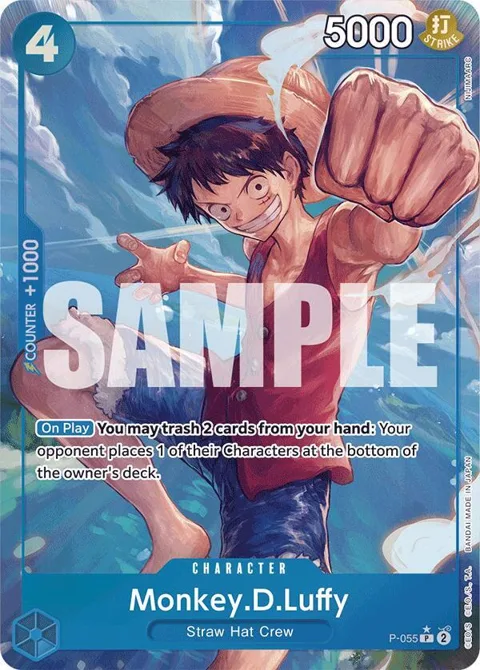 Monkey.D.Luffy Full Art P-055 One Piece card from Premium Booster -The Best-