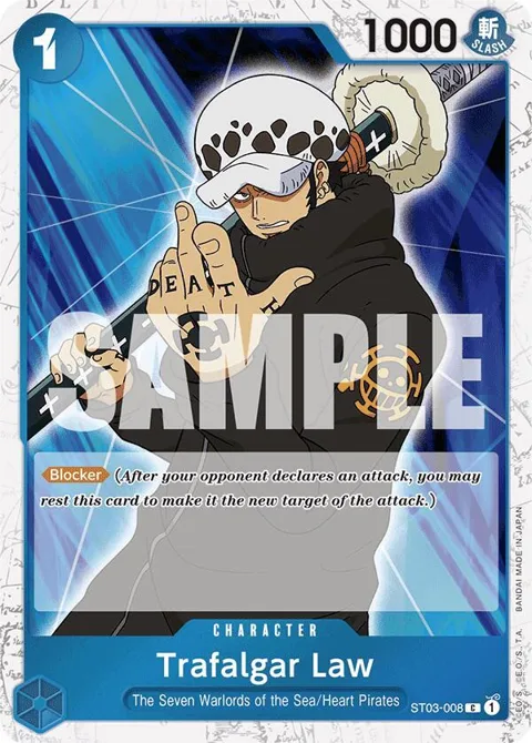 Trafalgar Law Jolly Roger Foil ST03-008 One Piece card from Premium Booster -The Best-