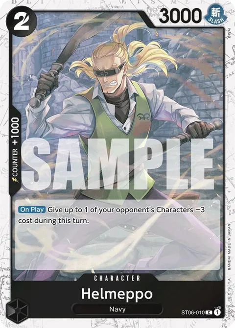 Helmeppo Jolly Roger Foil ST06-010 One Piece card from Premium Booster -The Best-