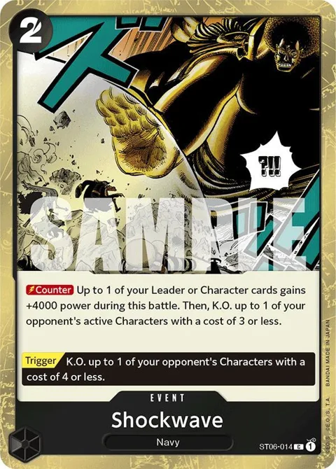 Shockwave Jolly Roger Foil ST06-014 One Piece card from Premium Booster -The Best-