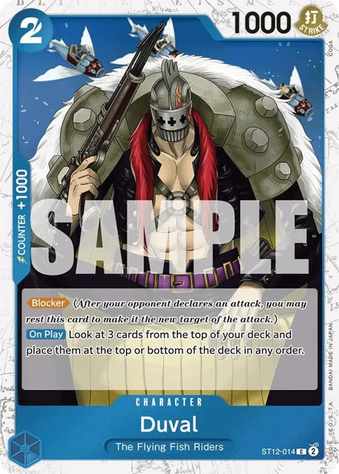 Duval Jolly Roger Foil ST12-014 One Piece card from Premium Booster -The Best-