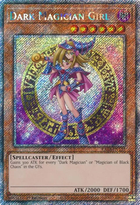 Dark Magician Girl Platinum Secret Rare B RA03-EN123 Yu-Gi-Oh card from Quarter Century Bonanza
