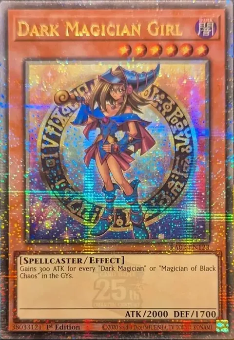 Dark Magician Girl Quarter Century Secret Rare B RA03-EN123 Yu-Gi-Oh card from Quarter Century Bonanza