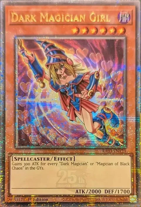 Dark Magician Girl Quarter Century Secret Rare C RA03-EN123 Yu-Gi-Oh card from Quarter Century Bonanza