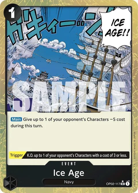 Ice Age Textured Foil OP02-117 One Piece card from Premium Booster -The Best-
