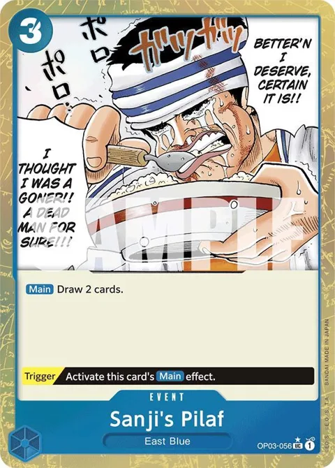 Sanji's Pilaf Textured Foil OP03-056 One Piece card from Premium Booster -The Best-