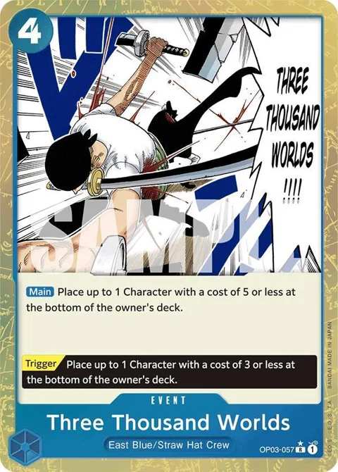 Three Thousand Worlds Textured Foil OP03-057 One Piece card from Premium Booster -The Best-