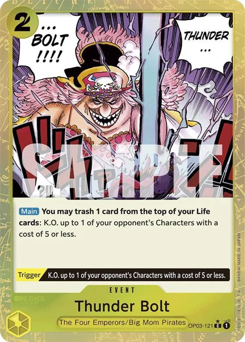 Thunder Bolt Textured Foil OP03-121 One Piece card from Premium Booster -The Best-