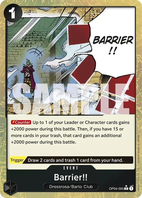 Barrier!! Textured Foil OP04-095 One Piece card from Premium Booster -The Best-
