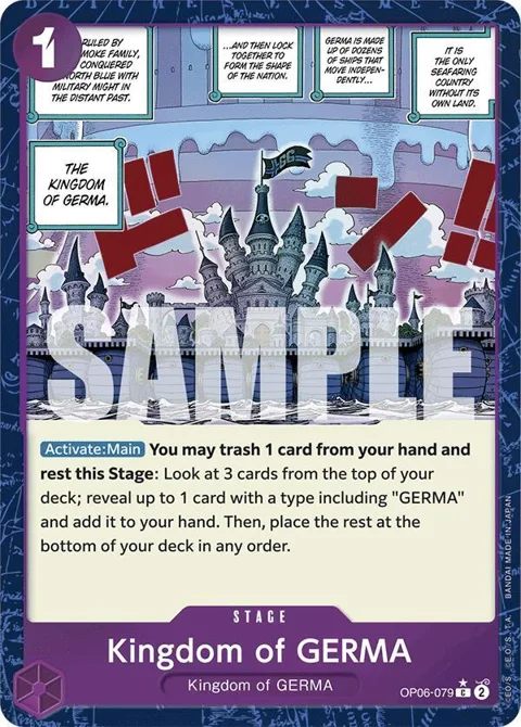 Kingdom of GERMA Textured Foil OP06-079 One Piece card from Premium Booster -The Best-