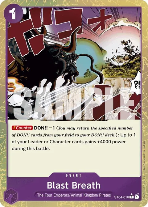 Blast Breath Textured Foil ST04-016 One Piece card from Premium Booster -The Best-