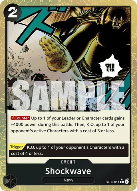Shockwave Textured Foil ST06-014 One Piece card from Premium Booster -The Best-