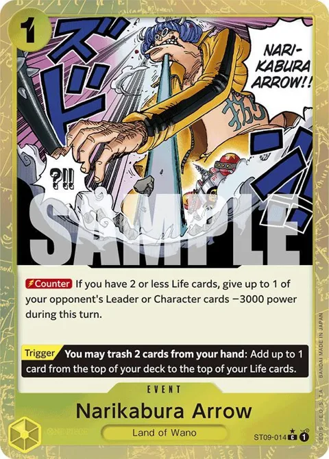 Narikabura Arrow Textured Foil ST09-014 One Piece card from Premium Booster -The Best-