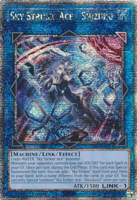 Sky Striker Ace - Shizuku Alt Art Quarter Century Secret Rare RA03-EN043 Yu-Gi-Oh card from Quarter Century Bonanza