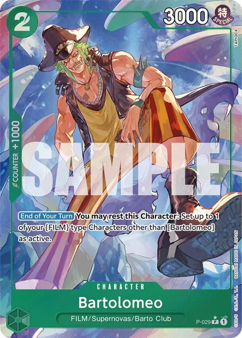 Bartolomeo Full Art P-029 One Piece card from Premium Booster -The Best-