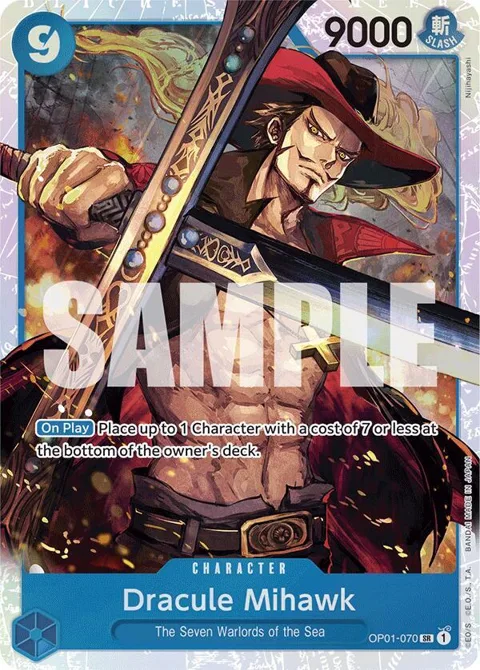 Dracule Mihawk Reprint OP01-070 One Piece card from Premium Booster -The Best-