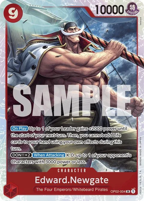 Edward.Newgate Reprint OP02-004 One Piece card from Premium Booster -The Best-