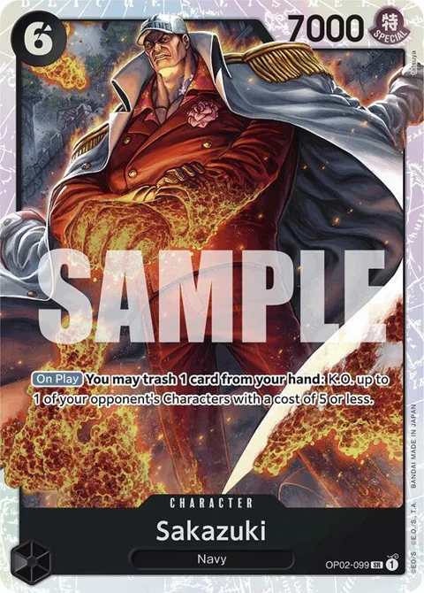 Sakazuki Reprint OP02-099 One Piece card from Premium Booster -The Best-