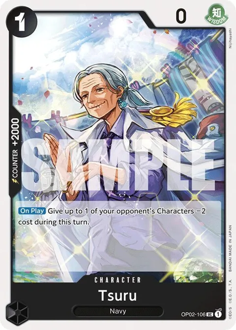 Tsuru Reprint OP02-106 One Piece card from Premium Booster -The Best-