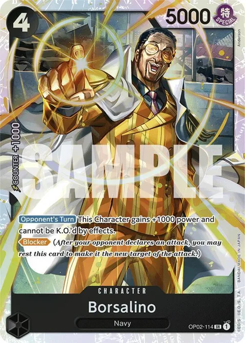 Borsalino Reprint OP02-114 One Piece card from Premium Booster -The Best-