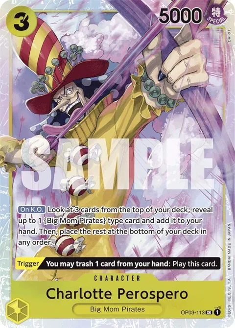 Charlotte Perospero Reprint OP03-113 One Piece card from Premium Booster -The Best-