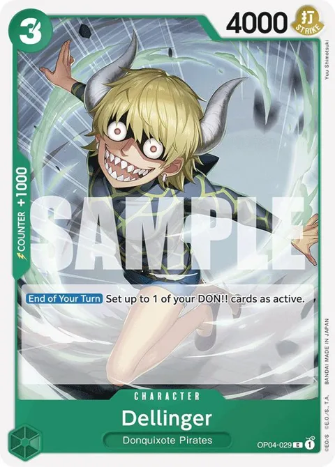 Dellinger Reprint OP04-029 One Piece card from Premium Booster -The Best-