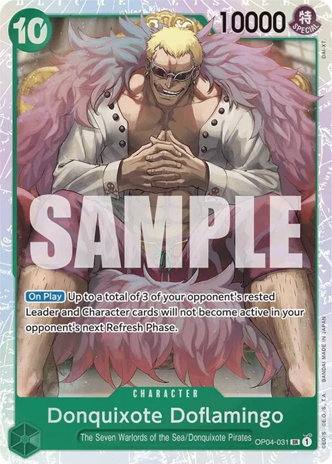 Donquixote Doflamingo Reprint OP04-031 One Piece card from Premium Booster -The Best-