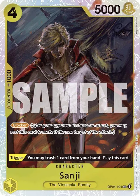 Sanji Reprint OP04-104 One Piece card from Premium Booster -The Best-