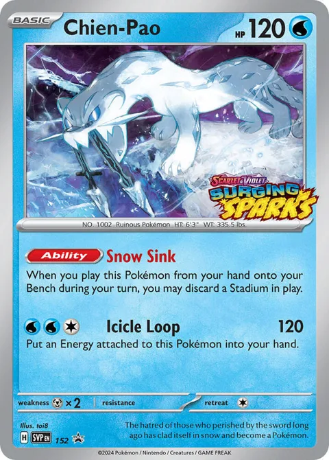 Chien-Pao #152 Holofoil Pokémon card from Scarlet & Violet Promo Cards