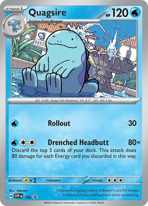 Quagsire #156 Holofoil Pokémon card from Scarlet & Violet Promo Cards