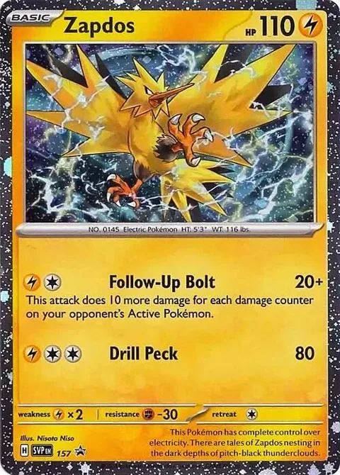 Zapdos - 157 Cosmos Holo #157 Holofoil Pokémon card from Scarlet & Violet Promo Cards