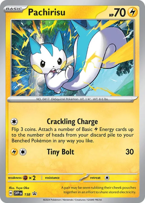 Pachirisu #158 Holofoil Pokémon card from Scarlet & Violet Promo Cards