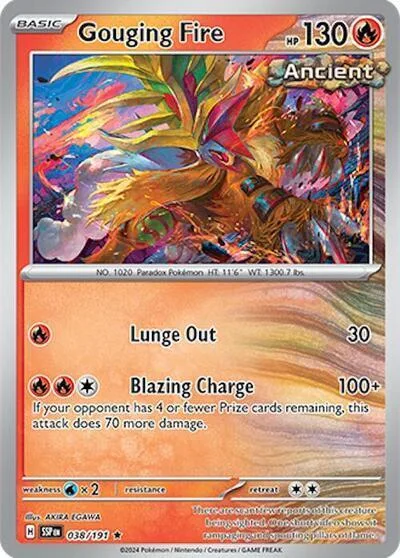 Gouging Fire #038/191 Pokémon card from Deck Exclusives