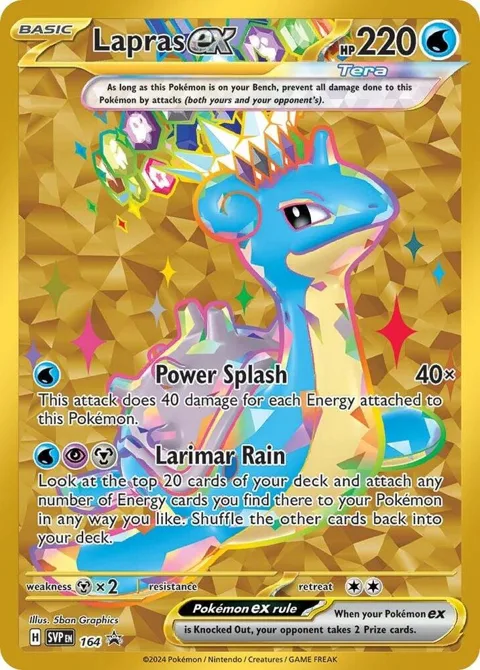 Lapras ex #164 Holofoil Pokémon card from Scarlet & Violet Promo Cards