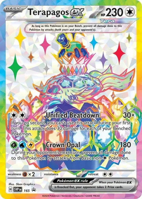 Terapagos ex #165 Holofoil Pokémon card from Scarlet & Violet Promo Cards