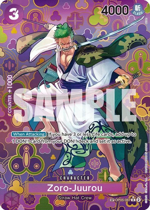 Zoro-Juurou SP OP05-067 One Piece card from Emperors in the New World