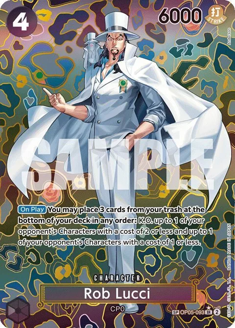 Rob Lucci SP OP05-093 One Piece card from Emperors in the New World