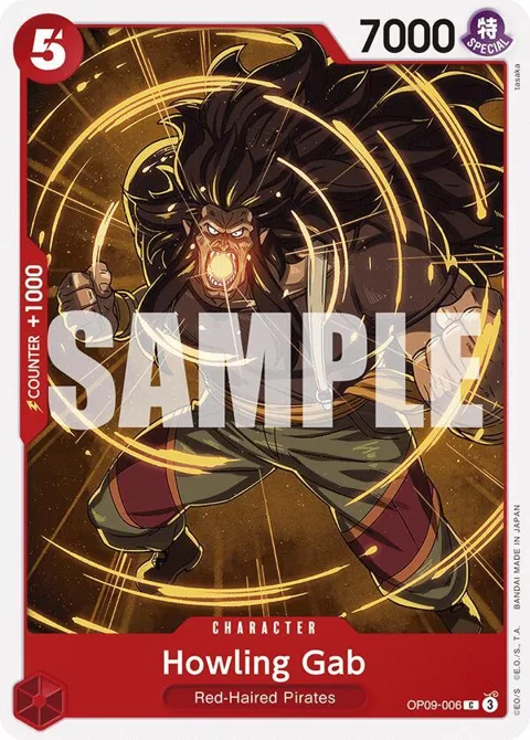 Howling Gab OP09-006 One Piece card from Emperors in the New World