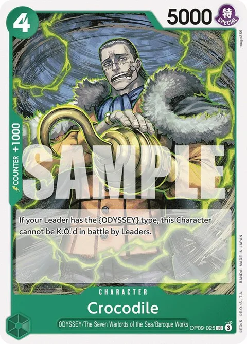 Crocodile OP09-025 One Piece card from Emperors in the New World