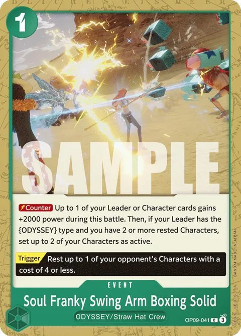 Soul Franky Swing Arm Boxing Solid OP09-041 One Piece card from Emperors in the New World
