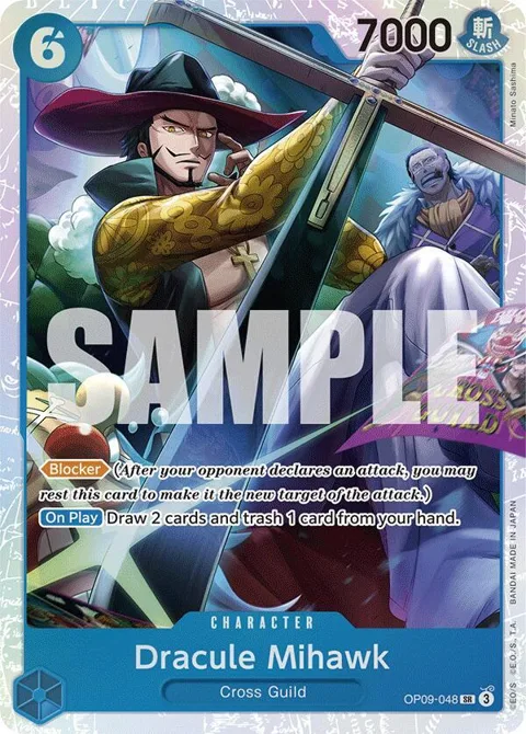 Dracule Mihawk OP09-048 One Piece card from Emperors in the New World