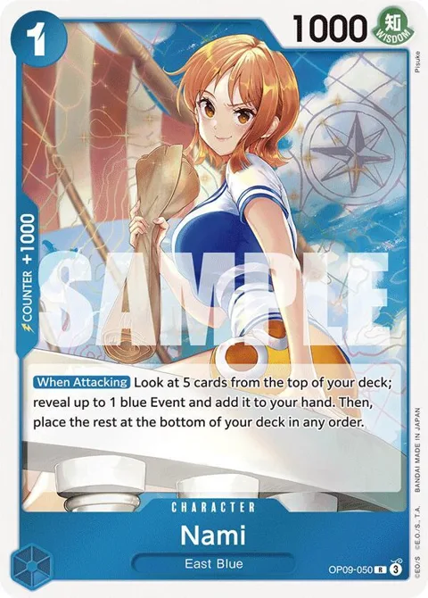 Nami OP09-050 One Piece card from Emperors in the New World