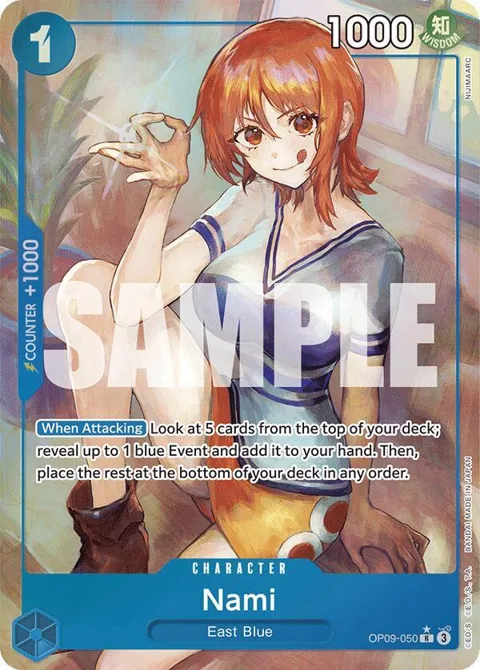 Nami Alt Art OP09-050 One Piece card from Emperors in the New World