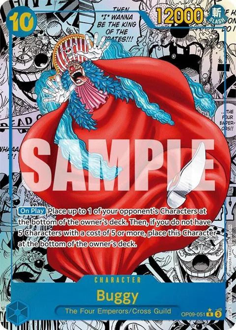 Buggy Manga OP09-051 One Piece card from Emperors in the New World