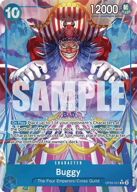 Buggy Alt Art OP09-051 One Piece card from Emperors in the New World