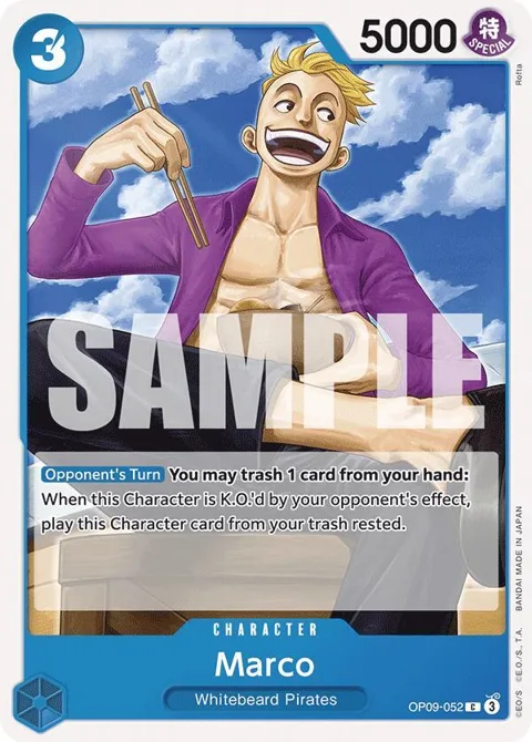 Marco OP09-052 One Piece card from Emperors in the New World